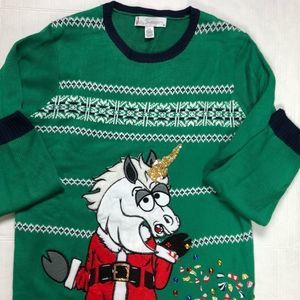 Unicorn Santa Ugly Christmas Sweater
